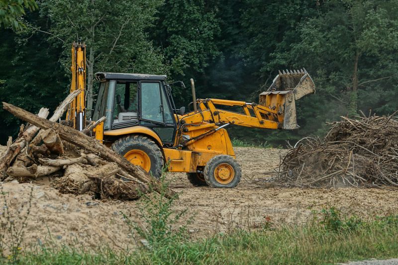Heavy Equipment Clearing Land
